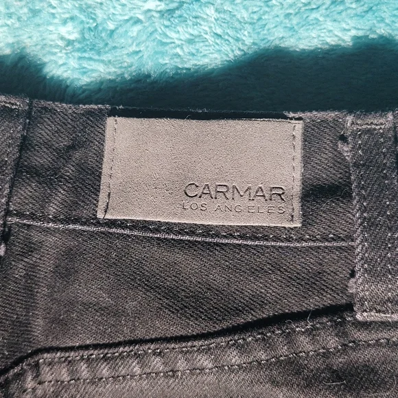 Black Colin Carmar Los Angeles Double Zip-Up Jean Skirt - Picture 9 of 13